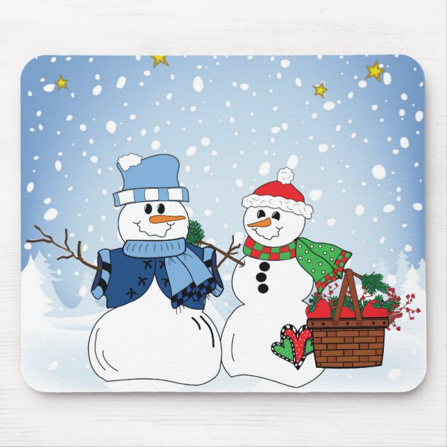 Snow People in the Snow Mouse Pad (Front)