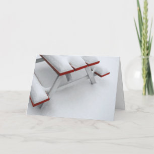 snow picnic holiday card