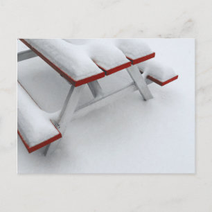 snow picnic postcard