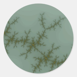 Snow Pine - Fractal Art Classic Round Sticker