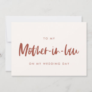 Snow pink To my mother-in-law wedding day card