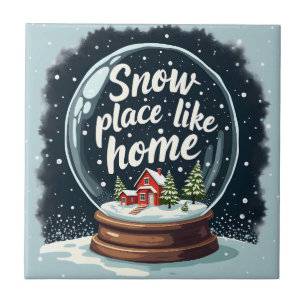Snow Place Like Home Holiday Quote Tile