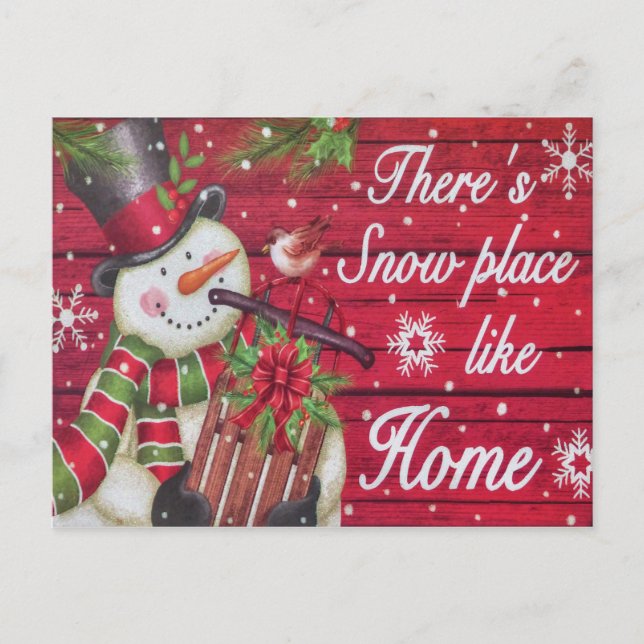 Snow Place Like Home Postcard (Front)