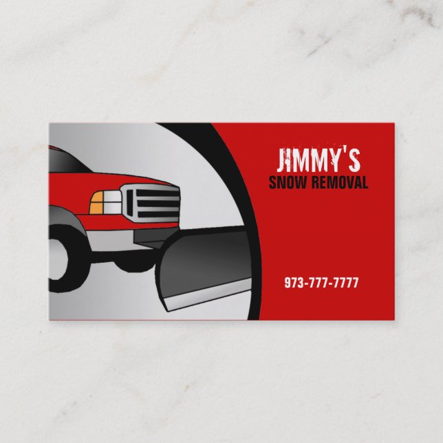 Snow Plough Business Cards (Front)
