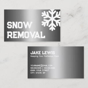 Snow Plough Contractor Business Card