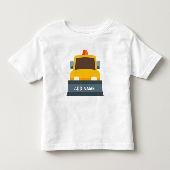 Snow Plough Custom Name Toddler T-Shirt (Front)