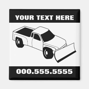 snow plough truck magnet