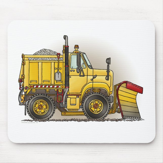 Snow Plough Truck Mouse Pad (Front)