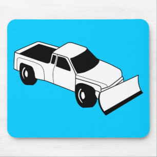 snow plough truck mouse pad