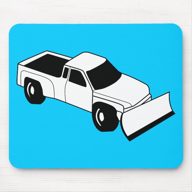 snow plough truck mouse pad (Front)