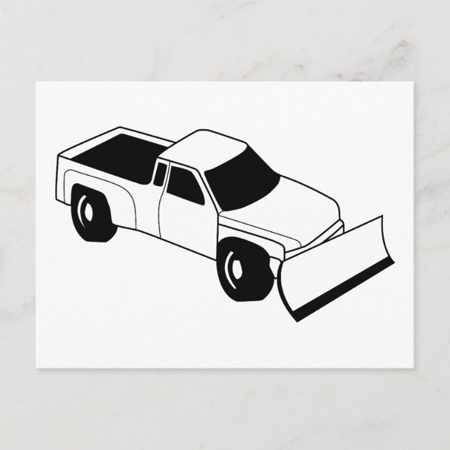 snow plough truck postcard (Front)