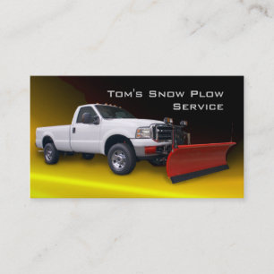 Snow Plough Truck Service Business Card
