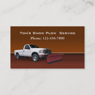Snow Plough Truck Service Business Card