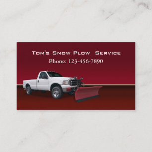 Snow Plough Truck Service Business Card
