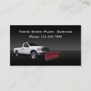 Snow Plough Truck Service Business Card