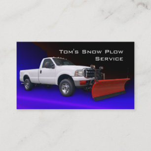Snow Plough Truck Service Business Card