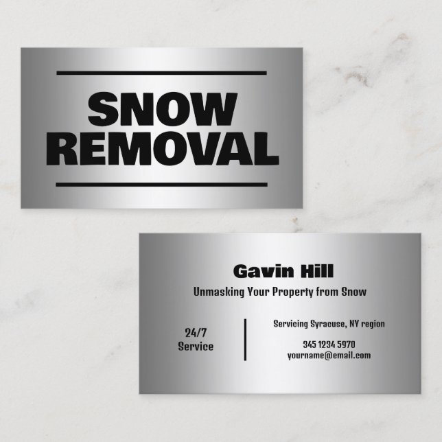 Snow Plougher Business Card (Front/Back)