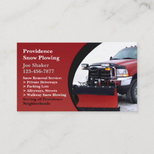 Snow Ploughing Business Card
