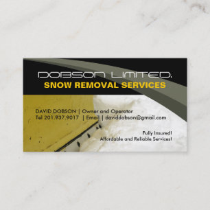 Snow Ploughing Business Card