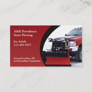 Snow Ploughing Business Card