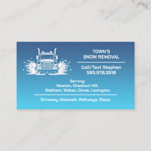Snow Ploughing Business Card