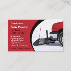 Snow Ploughing Business Card