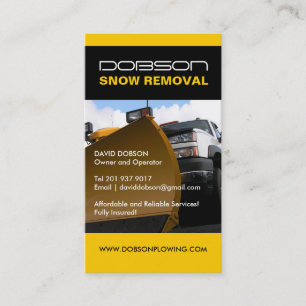 Snow Ploughing Business Card