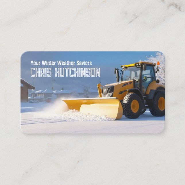 Snow Ploughing Business Card (Front)