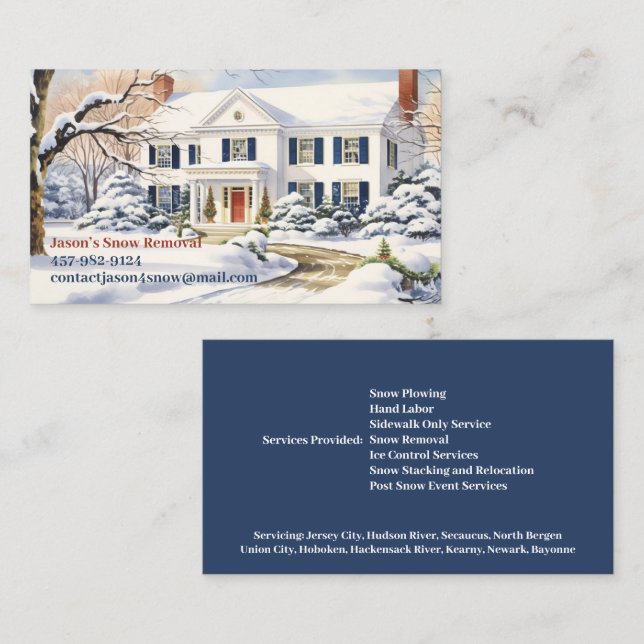 Snow Ploughing Business Card (Front/Back)