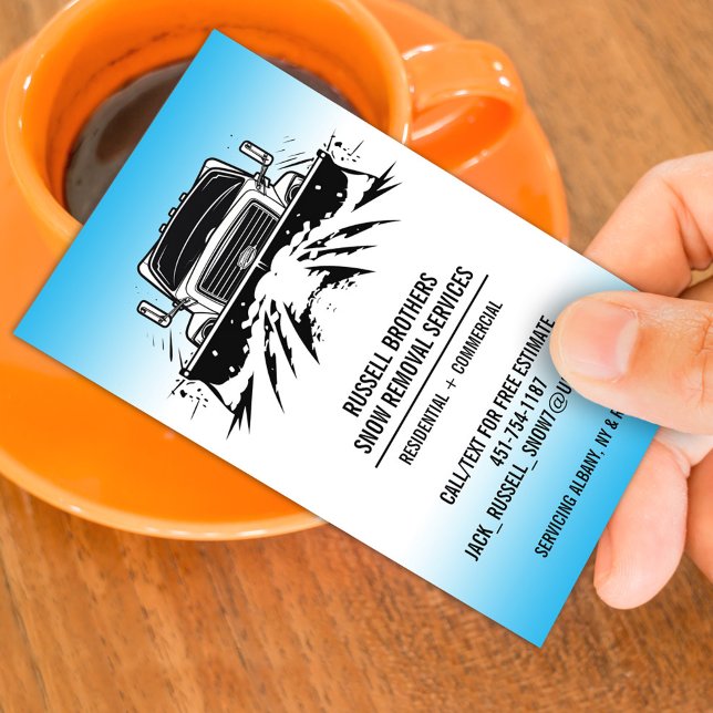 Snow Ploughing Business Card (Creator Uploaded)