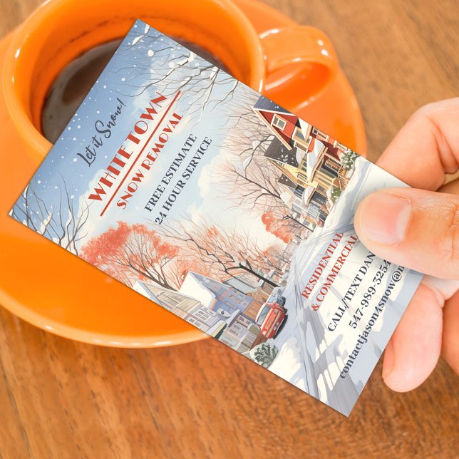 Snow Ploughing Business Card (Creator Uploaded)