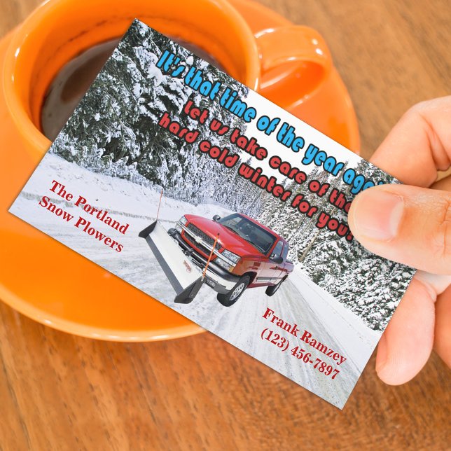 Snow Ploughing Business Card (Creator Uploaded)