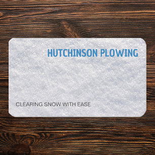 Snow Ploughing Business Card