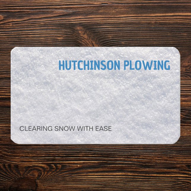 Snow Ploughing Business Card (Snow Plowing Business Cards)