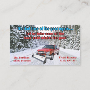 Snow Ploughing Business Card