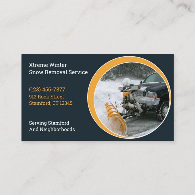 Snow Ploughing Business Card (Front)