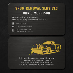 Snow Ploughing Service Business Card