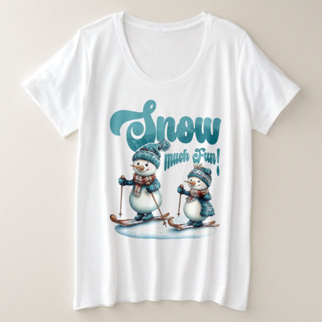 Snow Plus Size T-Shirt (Design Front)