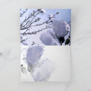 Snow Poppies Inlay Folded Card
