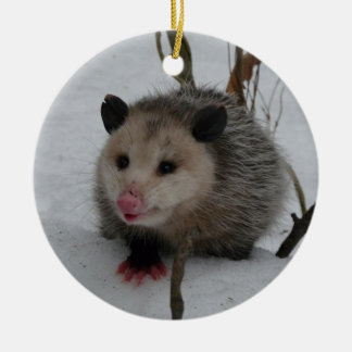 Snow Possum Ceramic Tree Decoration