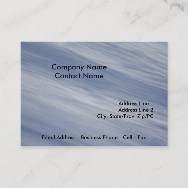 Snow Powder card template (Front)