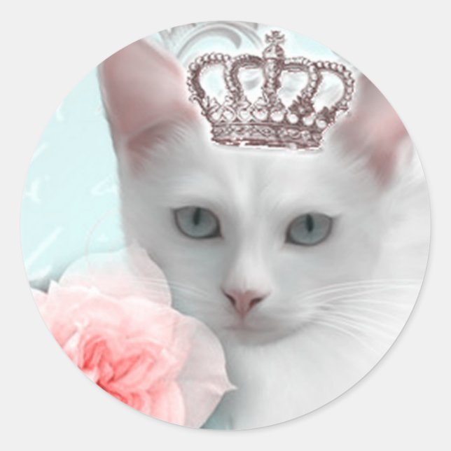 Snow Princess Classic Round Sticker (Front)