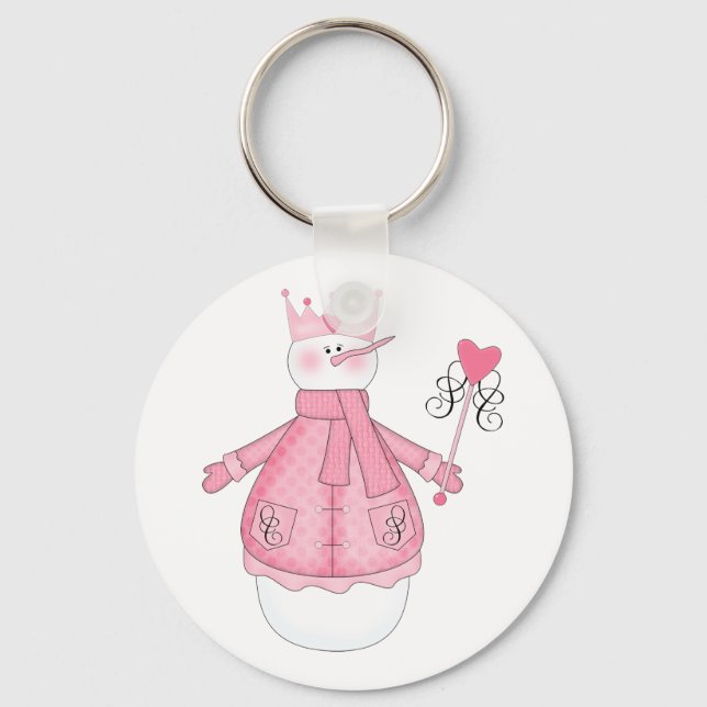 Snow Princess Holiday Tshirts and Gifts Key Ring (Front)