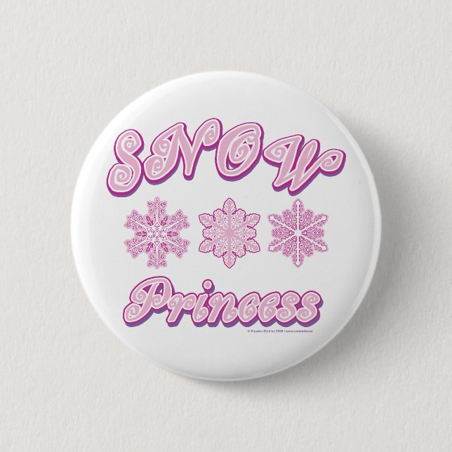 Snow-princess-on-Dark 6 Cm Round Badge (Front)