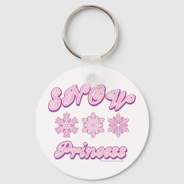 Snow-princess-on-Dark Key Ring (Front)