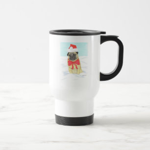 Snow Pug Travel Mug