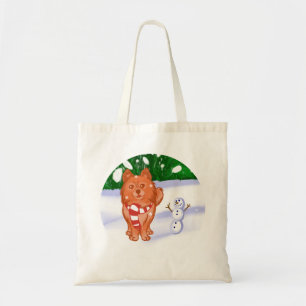 Snow Puppy Tote Bag
