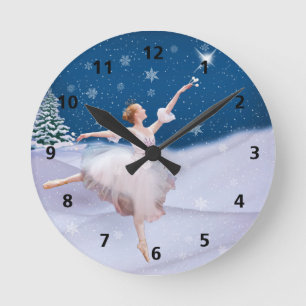 Snow Queen Ballerina Customisable Clock