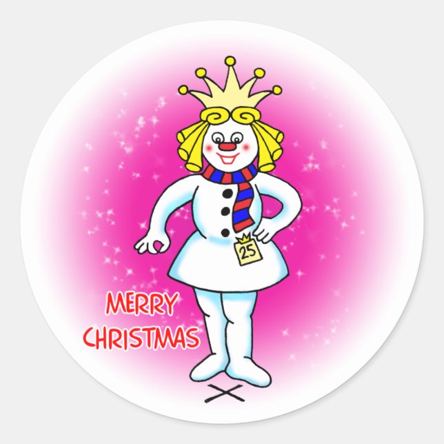 Snow Queen Classic Round Sticker (Front)