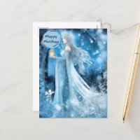 Snow Queen Fantasy Art – Mystical Winter Goddess